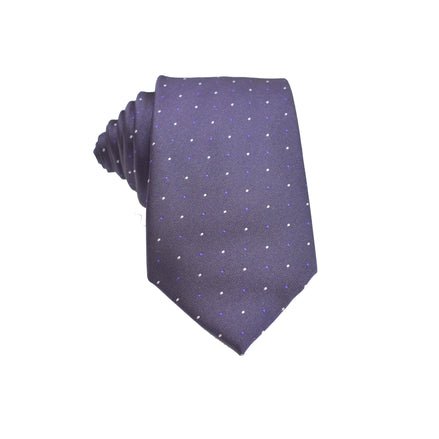 Men's Neck Tie - Purple Micro Polkadot