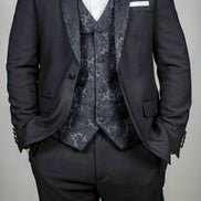 Men's Paisley Black Tuxedo