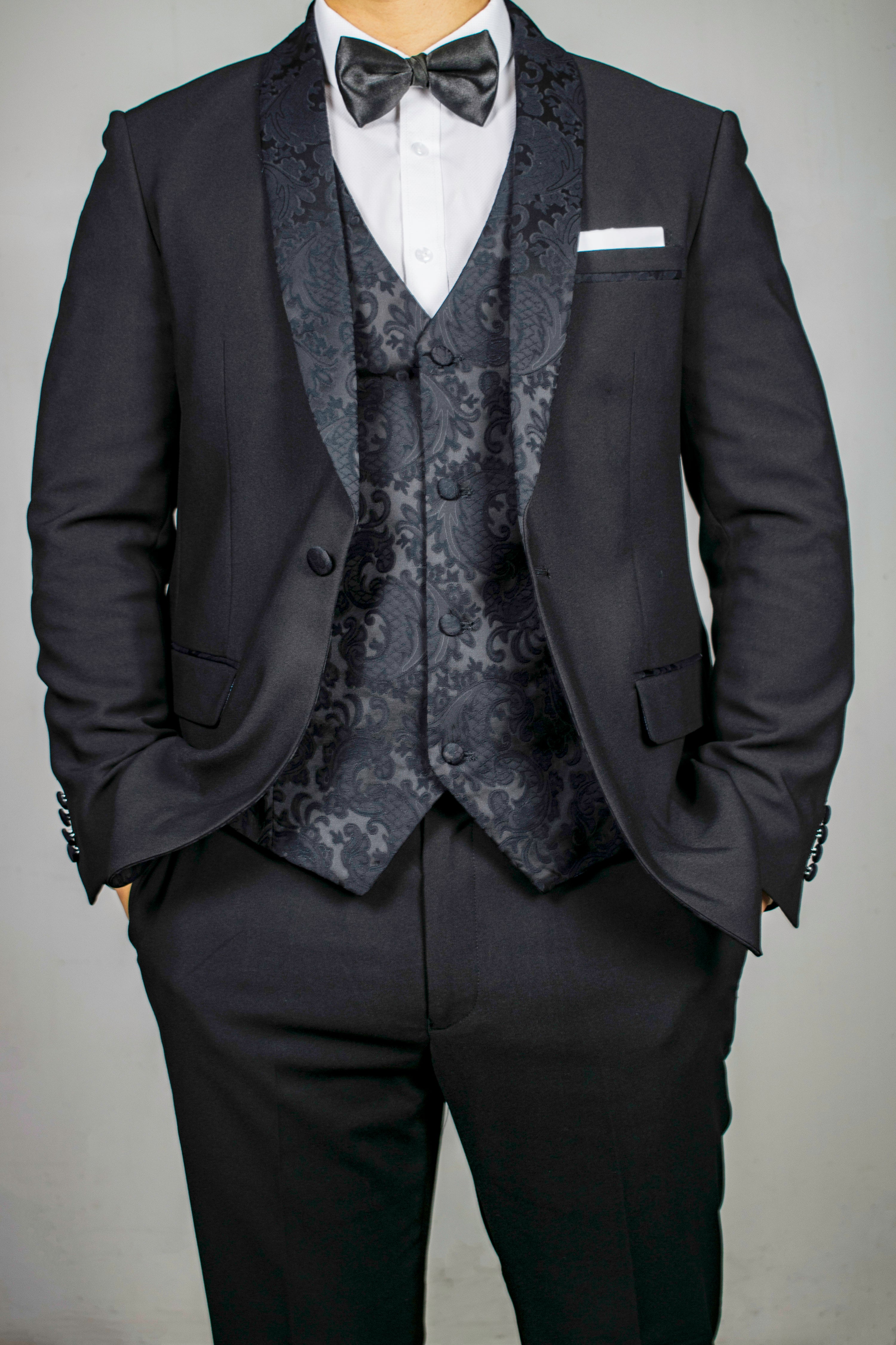 Men's Paisley Black Tuxedo Jacket