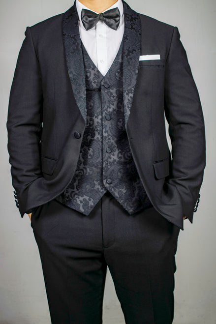 Men's Paisley Black Tuxedo Jacket