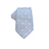 Men's Neck Tie - Stone Grey Blue Polkadot