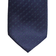 Men's Neck Tie - Navy Green Micro Polkadot