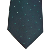 Men's Neck Tie - Emerald Green Micro Polkadot