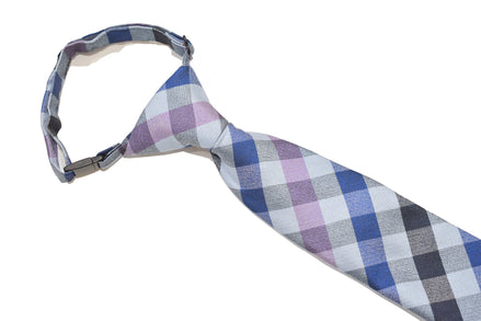 Boys' Tie - Pink Multi Checkered