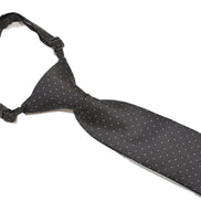 Boys' Tie - Black Micro Polkadot
