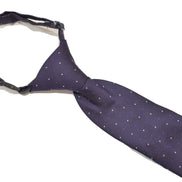 Boys' Tie - Purple Micro Polkadot