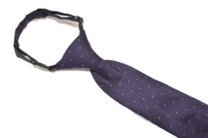 Boys Neck Tie - Purple Micro Polkadot