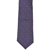Boys' Tie - Purple Micro Polkadot