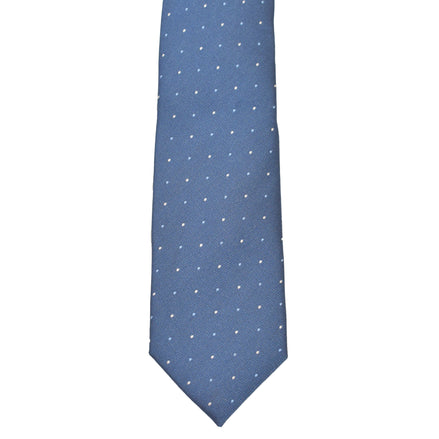 Boys' Tie - Poseidon Blue Micro Polkadot