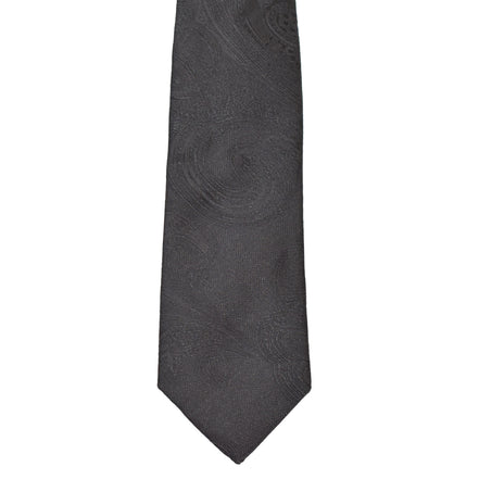 Boys' Tie - Black Paisley