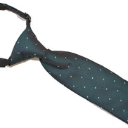 Boys' Tie - Emerald Green Micro Polkadot