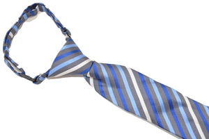 Boys Neck Tie - Blue Multi Stripes