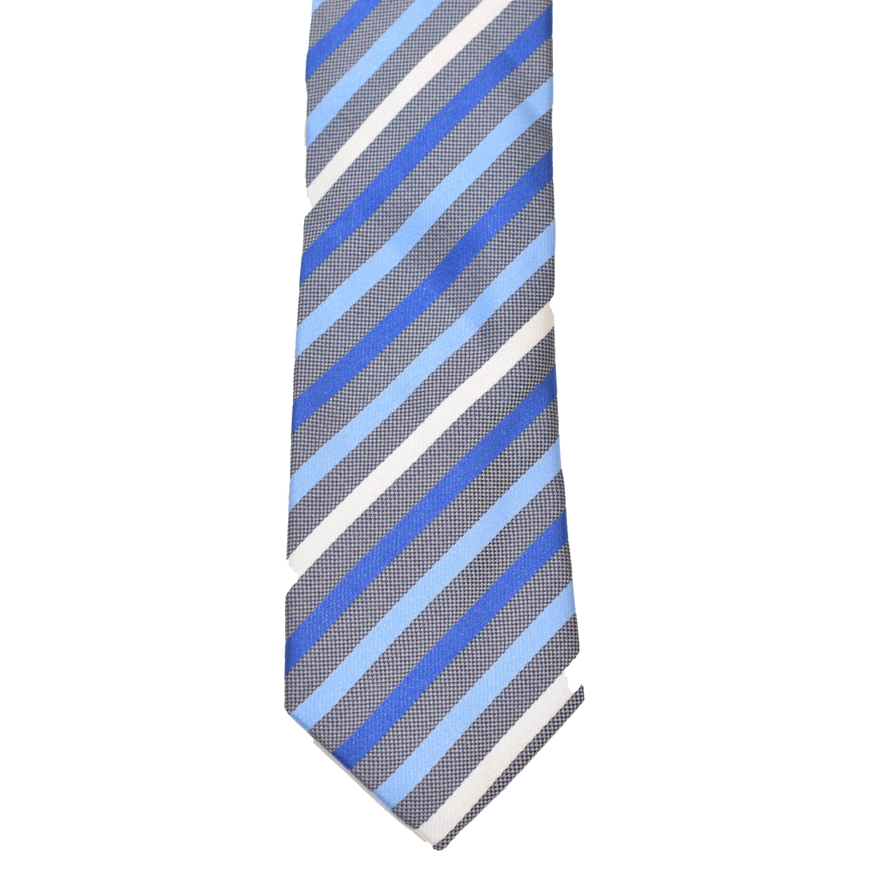 Boys' Tie - Blue Multi Stripes