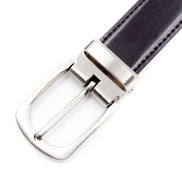 Baby's / Boys' Reversible Black & Dark Brown Leather Belt with Clasp Buckle