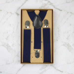 Boys Suspenders - Navy