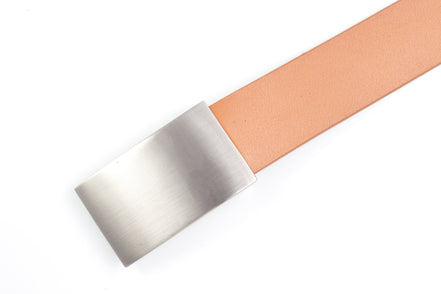 Baby's / Boys' Tan Leather Belt with Flat Buckle