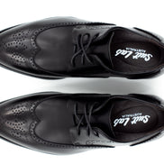 Mens Dublin Brogue Shoes - Black - Suit Lab