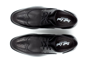 Mens Dublin Brogue Shoes - Black - Suit Lab