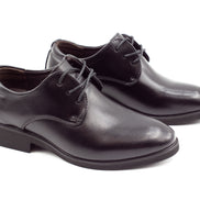 Mens London Derby Shoes - Matte Black