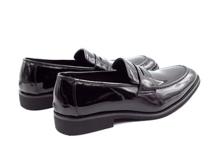 Mens Oslo Loafers - Patent Black - Suit Lab