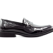 Mens Oslo Loafers - Patent Black - Suit Lab