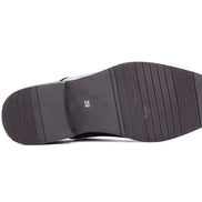Mens London Derby Shoes - Patent Black