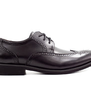 Mens Dublin Brogue Shoes - Black - Suit Lab