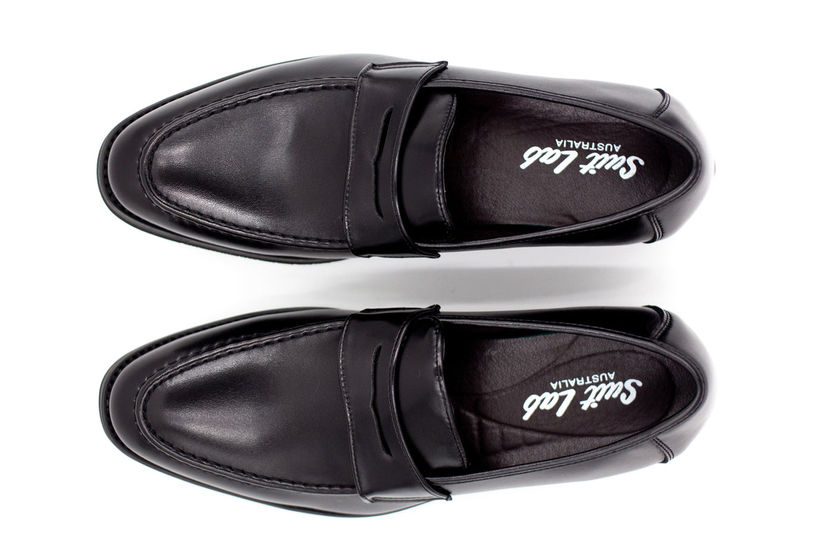 Mens Oslo Loafers - Matte Black - Suit Lab