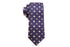 Navy with White/Orange Polka Dots Skinny Tie - Suit Lab