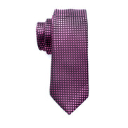 Men's Skinny Tie - Black with Pink Polka Dots