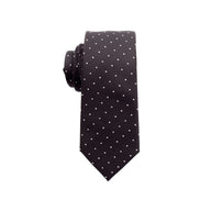 Black with White Polka Dots Skinny Tie - Suit Lab