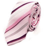 Pink Stripes Skinny Tie - Suit Lab