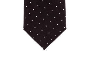 Black with White Polka Dots Skinny Tie - Suit Lab