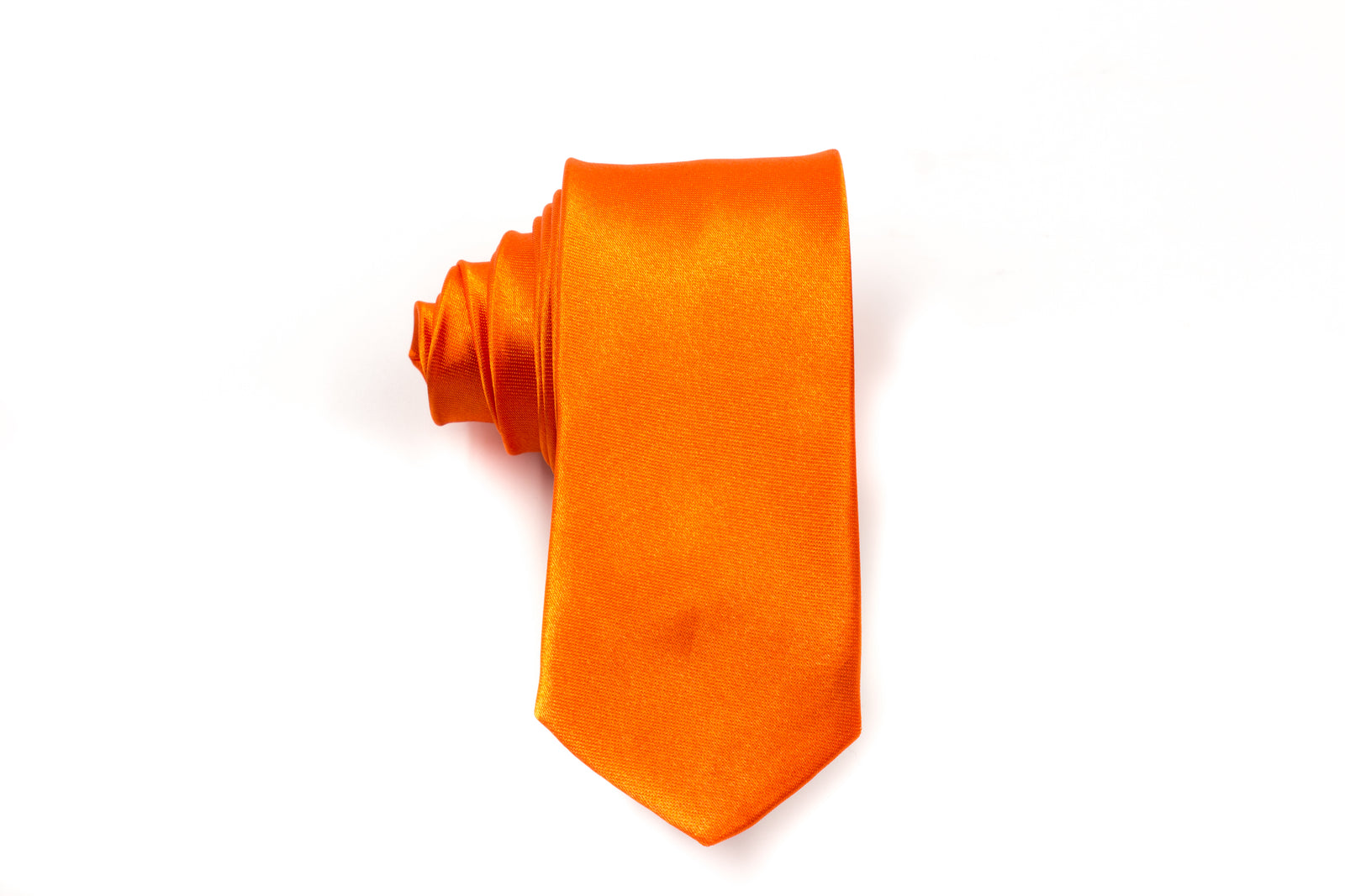 Men Skinny Tie - Orange