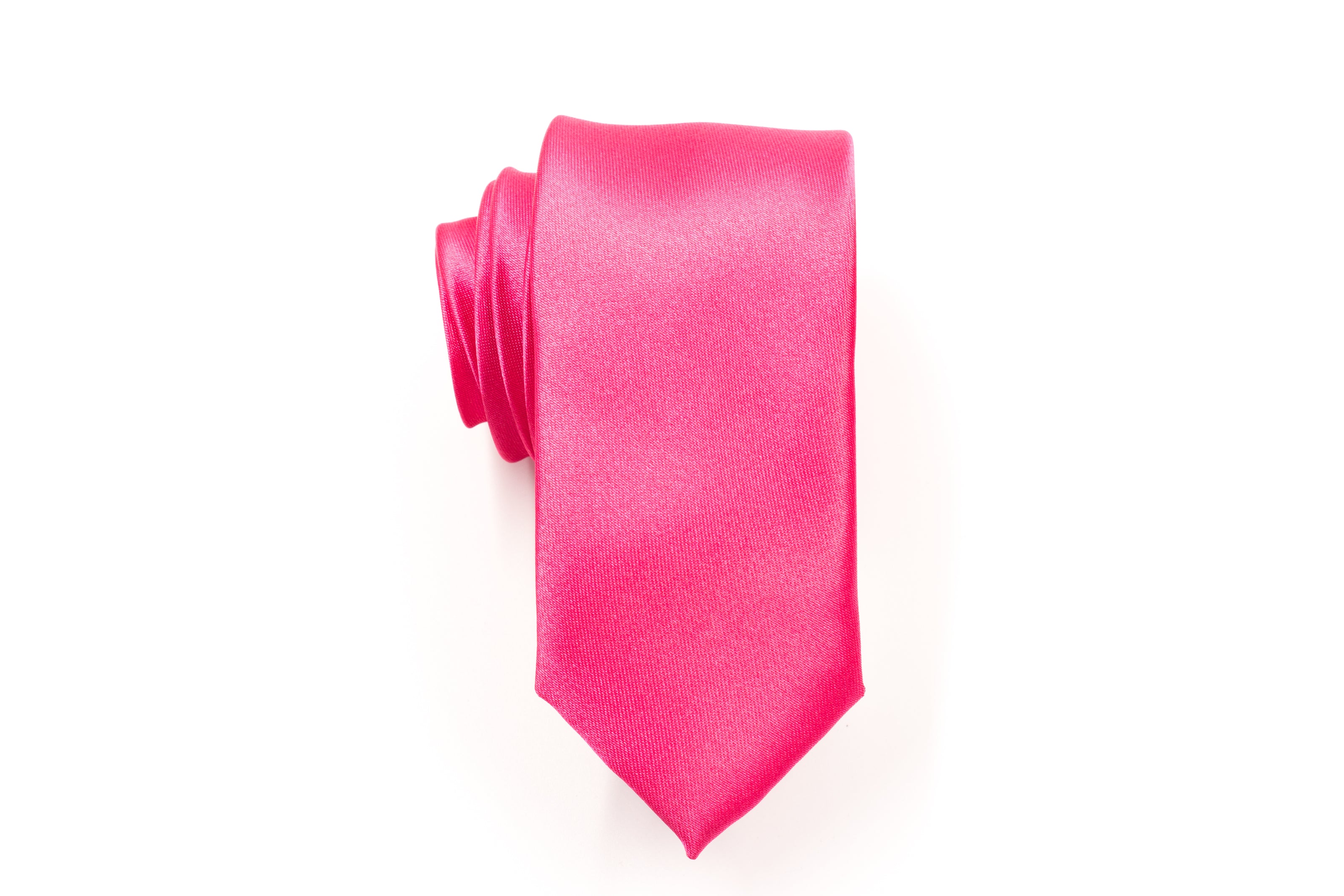 Men's Skinny Tie - Hot Pink