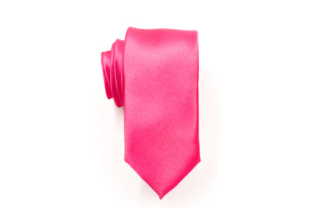 Men's Skinny Tie - Hot Pink