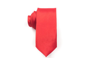 Men Skinny Ties - Red