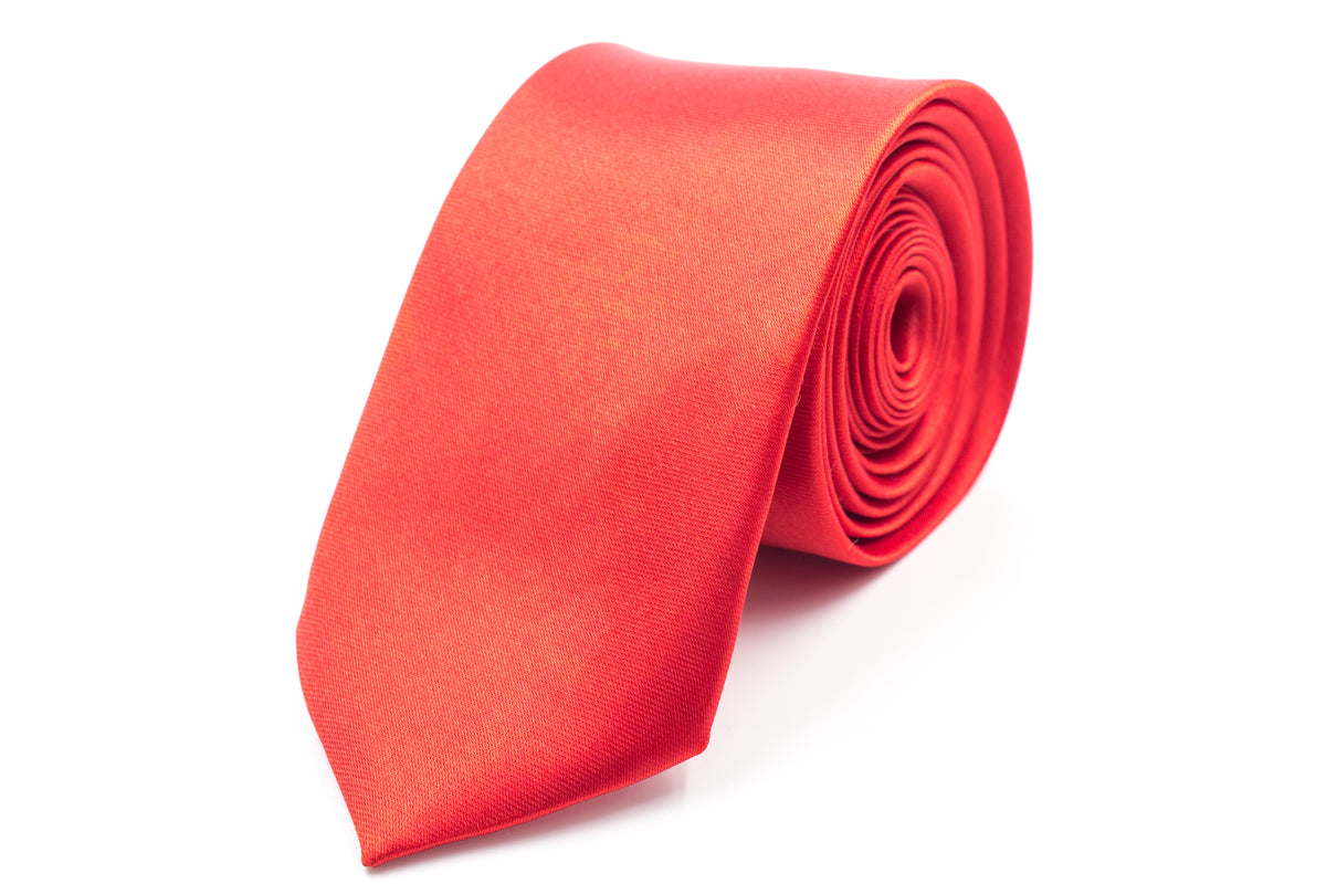 Men Skinny Ties - Red