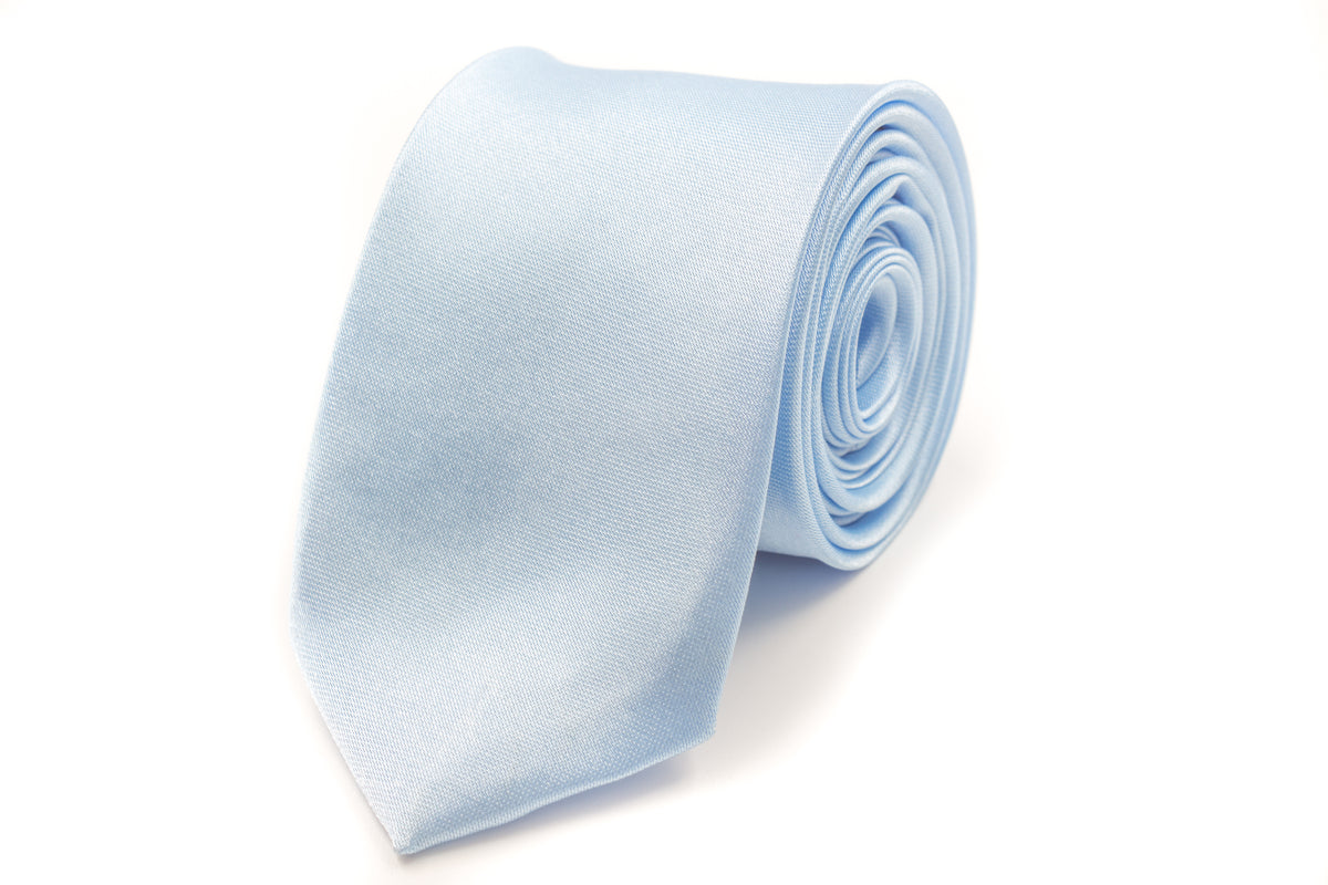 Men Skinny Tie - Light Blue