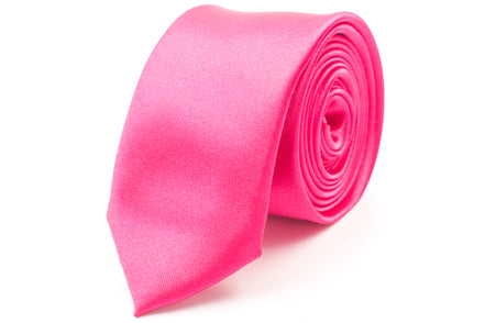 Men's Skinny Tie - Hot Pink