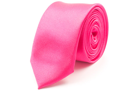 Men's Skinny Tie - Hot Pink