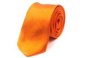 Men Skinny Tie - Orange