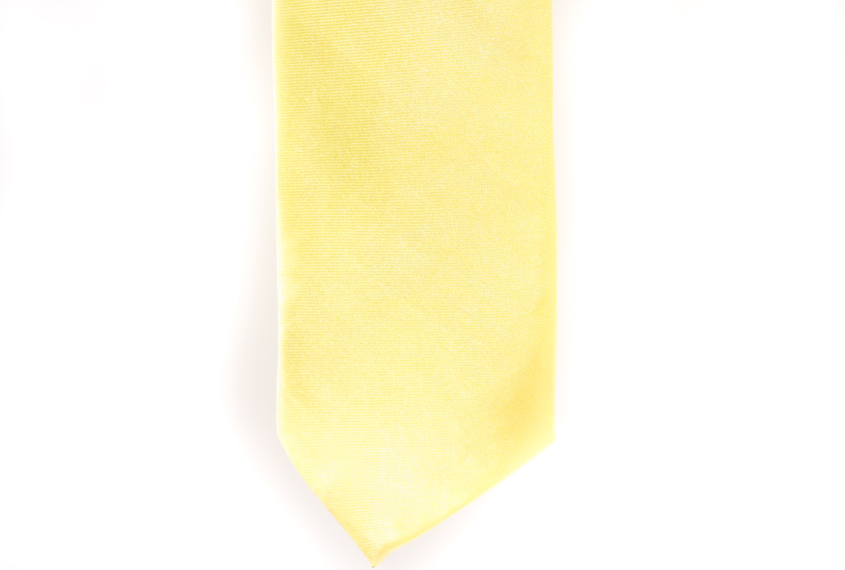 Men Skinny Tie - Yellow
