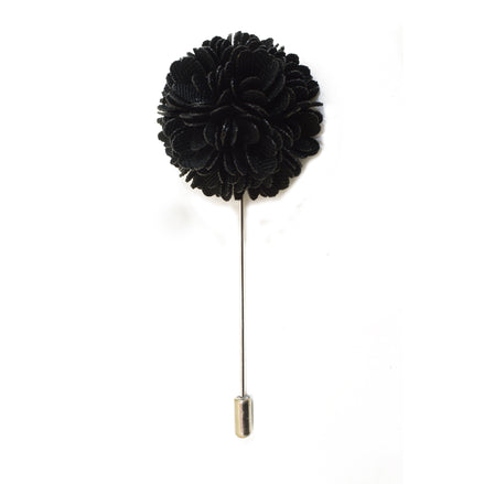 Chrysanthemum Lapel Pin - Black