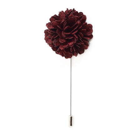 Chrysanthemum Lapel Pin - Burgundy
