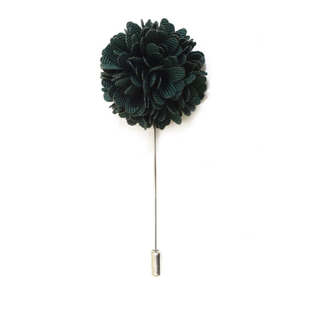 Chrysanthemum Lapel Pin - Emerald Green