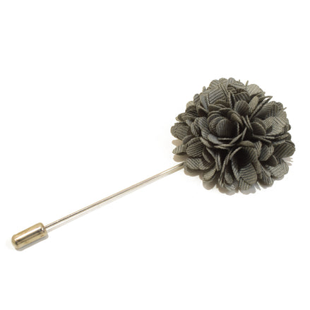 Chrysanthemum Lapel Pin - Grey