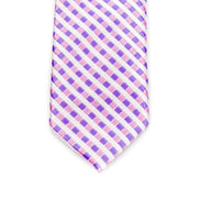 Men's Skinny Tie - White Multi Stripe