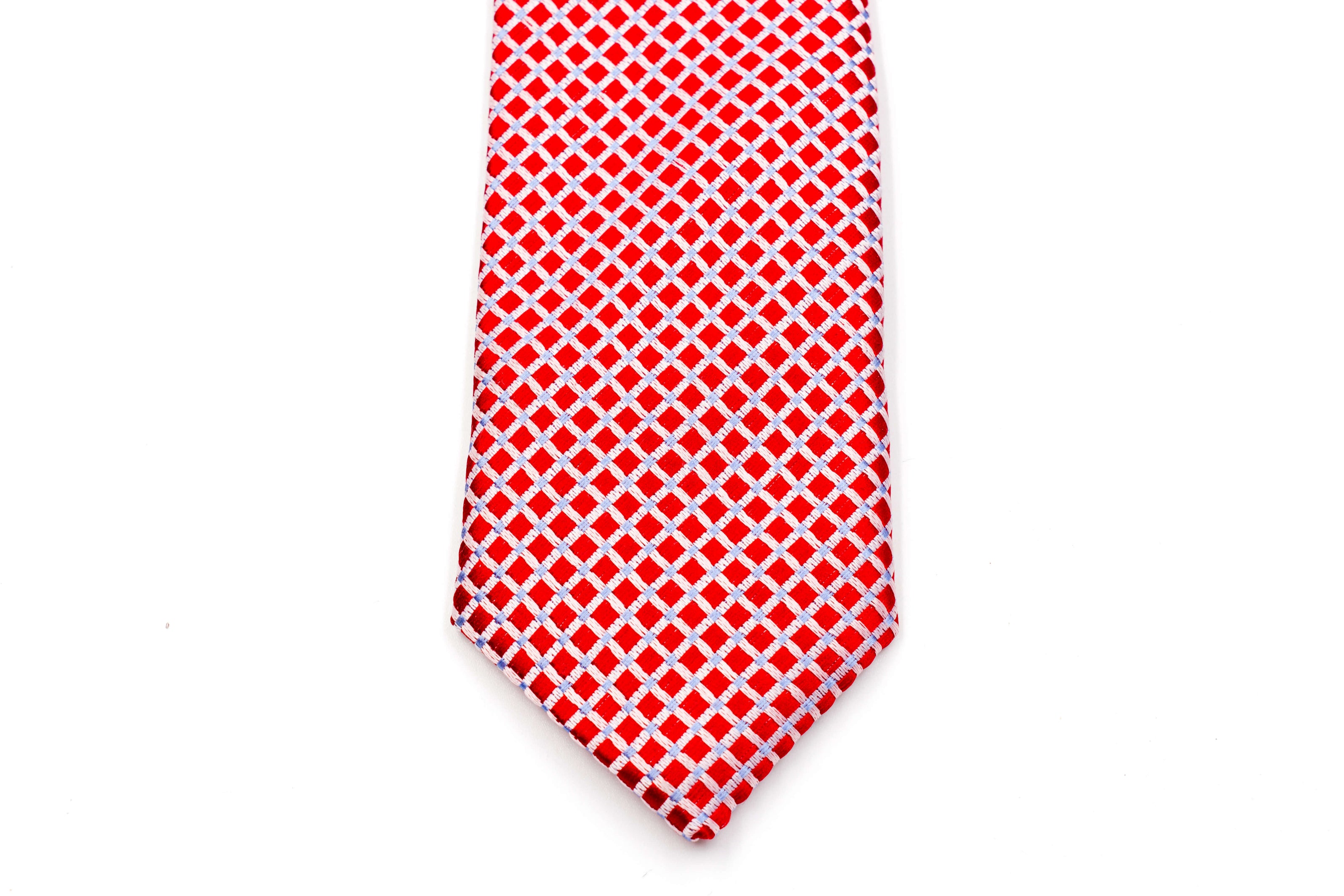 Men's Skinny Tie - Red Checks