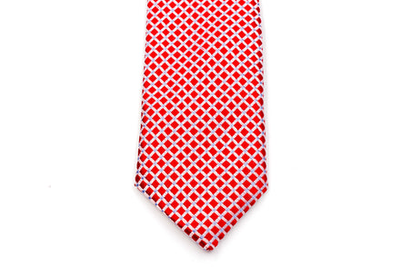 Men's Skinny Tie - Red Checks